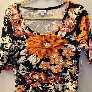 NEW LulaRoe Nicole Short Sleeve Dress Floral Size XL